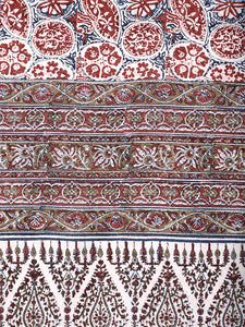Azo Free Dye Block Print Cotton Sari