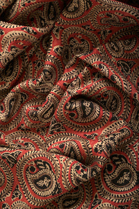 Natural Dye Block Print Silk Fabric