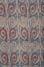 Load image into Gallery viewer, Natural Dye Block Print Tussar Silk x Cotton Fabric