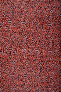 Natural Dye Block Print Silk Fabric