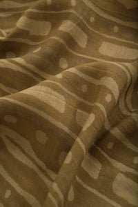 Natural Dye Block Print Cotton x Silk Fabric
