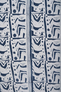 Natural Dye Block Print Cotton Fabric