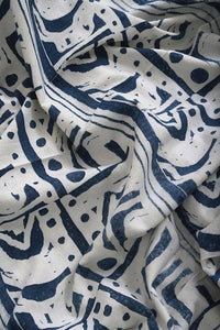 Natural Dye Block Print Cotton Fabric