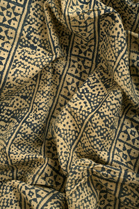 Natural Dye Block Print Cotton Fabric