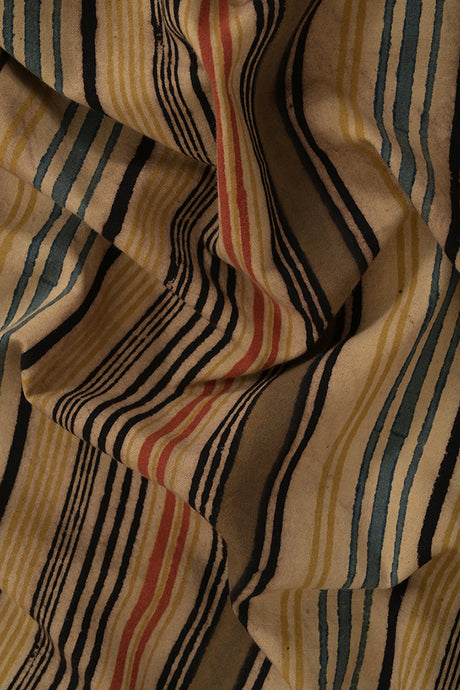 Natural Dye Block Print Cotton Fabric