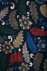 Natural Dye Hand-Painted Kalamkari Silk Fabric