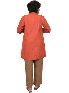 Sleeved Raw Silk Jacket