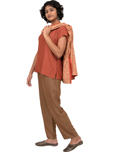 Sleeved Raw Silk Jacket