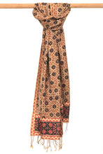 Load image into Gallery viewer, Natural Dye Block Print Silk Stole