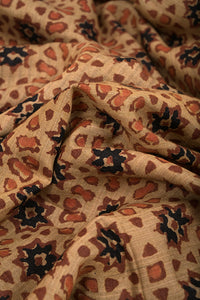 Natural Dye Block Print Silk Stole