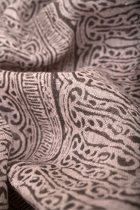 Natural Dye Block Print Linen Stole