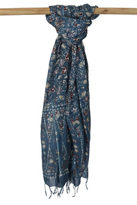 Natural Dye Batik Linen Stole