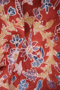 Natural Dye Batik Cotton x Silk Fabric