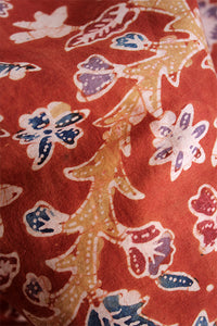Natural Dye Batik Cotton x Silk Fabric