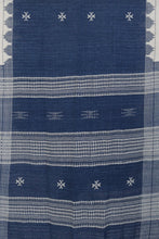 Load image into Gallery viewer, Natural Indigo Tribal Weave Cotton Dupatta