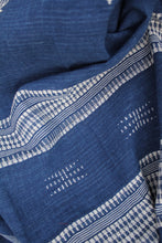 Load image into Gallery viewer, Natural Indigo Tribal Weave Cotton Dupatta