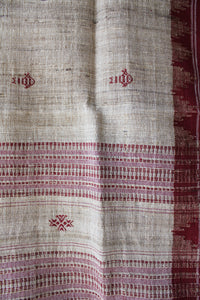 Aal Dyed Cotton x Kosa Silk Handwoven Tribal Stole