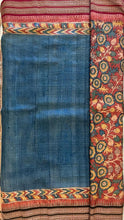 Load image into Gallery viewer, Natural Dye Hand-Painted Kalamkari Silk Sari