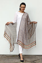 Load image into Gallery viewer, Natural Dye Block Print Filature Silk Dupatta - Creative Bee