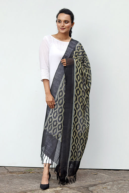 Ikat Silk Dupatta - Creative Bee