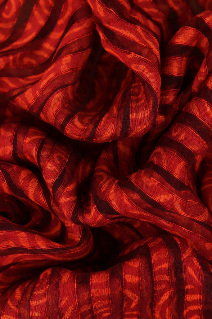 Natural Dye Block Print Silk Fabric