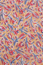 Load image into Gallery viewer, Natural Dye Block Print Cotton x Silk Fabric - Creative Bee