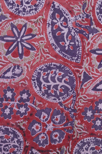Natural Dye Block Print Silk Fabric - Creative Bee