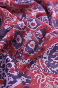 Natural Dye Block Print Silk Fabric - Creative Bee
