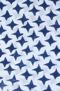 Natural Dye Block Print Silk Fabric - Creative Bee