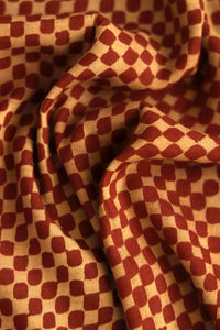 Natural Dye Block Print Silk Fabric - Creative Bee