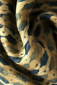 Natural Dye Block Print Silk Fabric - Creative Bee