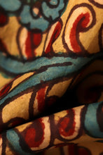 Load image into Gallery viewer, Natural Dye Hand-Painted Kalamkari Silk Fabric - Creative Bee