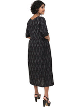 Load image into Gallery viewer, Handwoven Ikat Cotton Sleeved Dress