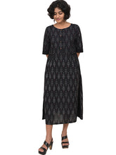 Load image into Gallery viewer, Handwoven Ikat Cotton Sleeved Dress