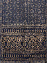 Load image into Gallery viewer, Natural Dye Block Print Silk Sari