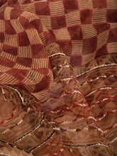 Load image into Gallery viewer, Natural Dye Block Print Silk Sari