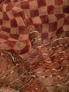 Natural Dye Block Print Silk Sari