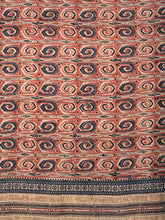 Load image into Gallery viewer, Natural Dye Block Print Tussar x Cotton Sari