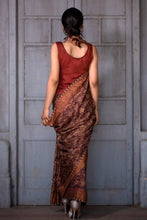 Load image into Gallery viewer, Natural Dye Block Print Silk Sari - Creative Bee