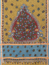 Load image into Gallery viewer, Natural Dye Hand-Painted Kalamkari Cotton Sari