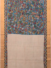 Load image into Gallery viewer, Natural Dye Hand-Painted Kalamkari Silk Sari
