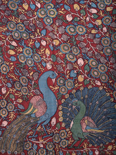 Load image into Gallery viewer, Natural Dye Hand-Painted Kalamkari Tussar x Cotton Sari
