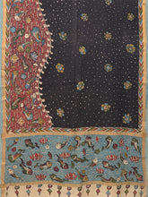 Load image into Gallery viewer, Natural Dye Hand-Painted Kalamkari Cotton Sari