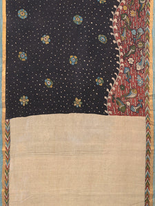 Natural Dye Hand-Painted Kalamkari Cotton Sari