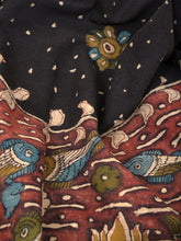Load image into Gallery viewer, Natural Dye Hand-Painted Kalamkari Cotton Sari