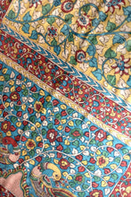 Load image into Gallery viewer, Natural Dye Hand-Painted Kalamkari Silk Sari - Creative Bee