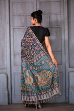 Load image into Gallery viewer, Natural Dye Hand-Painted Kalamkari Silk Sari - Creative Bee