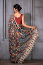 Load image into Gallery viewer, Natural Dye Hand-Painted Kalamkari Silk Sari - Creative Bee