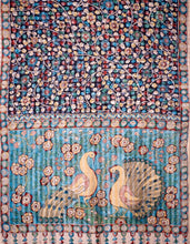 Load image into Gallery viewer, Natural Dye Hand-Painted Kalamkari Silk Sari - Creative Bee