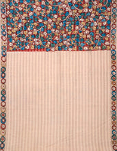 Load image into Gallery viewer, Natural Dye Hand-Painted Kalamkari Silk Sari - Creative Bee